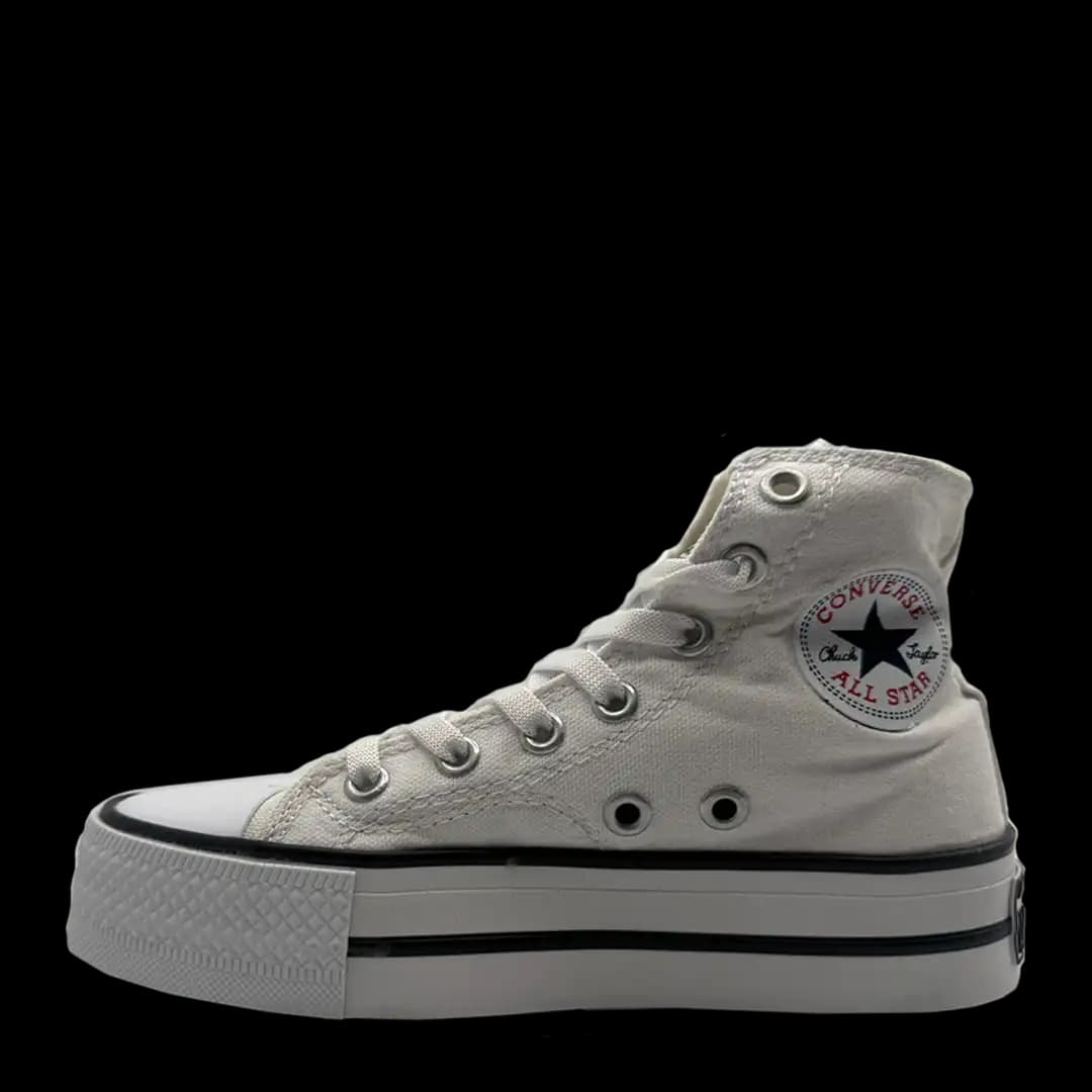 Converse de Plataforma Bota Blanco